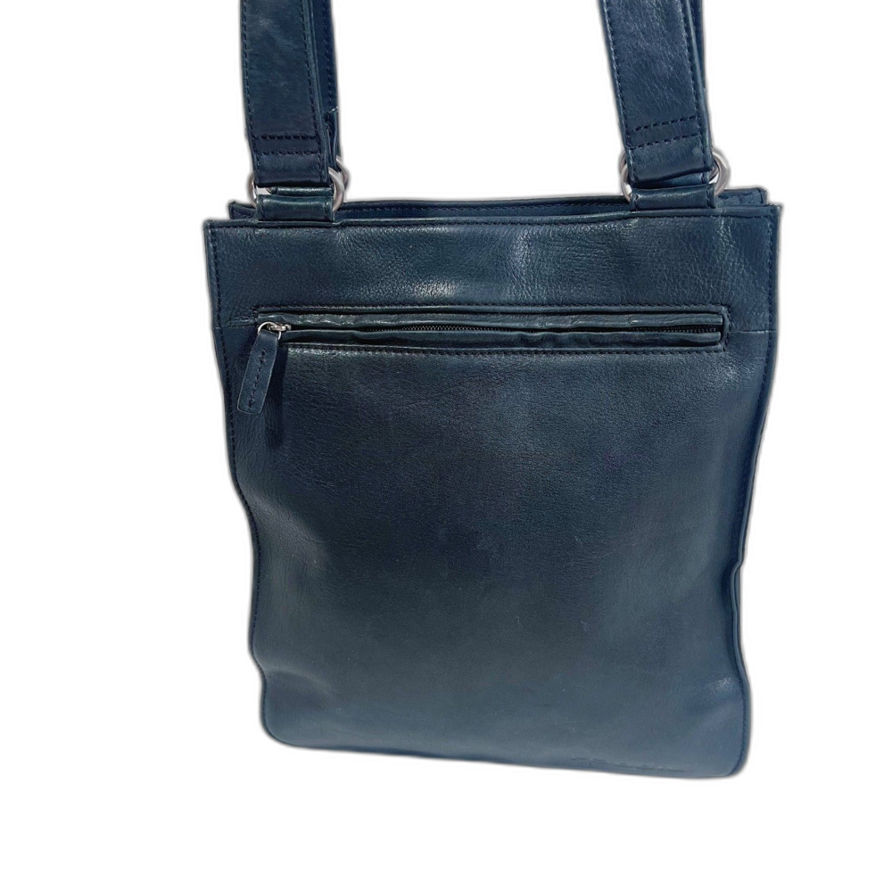 Vintage Fossil Black Leather Shoulder Bag Grunge Punk Rockstar Girlfriend - Picture 4 of 11